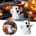 thumbnail image 2 of Halloween Ghost Figurine Resin Ghost Decor Cute Finger Statue Funny Ornaments for Halloween Decorations Christmas New Year's Gifts Porch and Indoor Home Office Desk Decor Gifts, 2 of 7