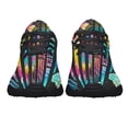 thumbnail image 5 of Proud Teacher Tie Dye Shoes Sneakers for Women Men Black Size 4, 5 of 7