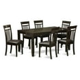 thumbnail image 2 of East West Furniture LYCA7-CAP-C 7 Piece Dining Table Set For 6-Table With Leaf and 6 Kitchen Dining Chairs, 2 of 2