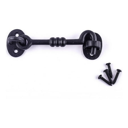

Renovators Supply Manufacturing Door Latch Lock 5 in. Wrought Iron Hook and Eye Latch for Door in Oil Rubbed Bronze Finish with Mounting Hardware