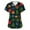 Dark BlueA_05#94N, variant on Garbnen Christmas Scrub Tops Women Plus Size V Neck Short Sleeve Nursing Tops Xmas Printed Nurse Uniform with Pockets S-5XL