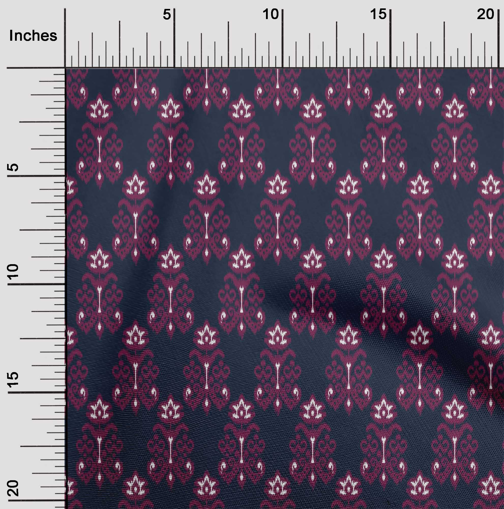oneOone Cotton Flex Fabric Floral Ikat Fabric Prints By Yard 40 Inch Wide