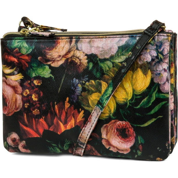 Women's Triple Zip Wallet on a String Crossbody