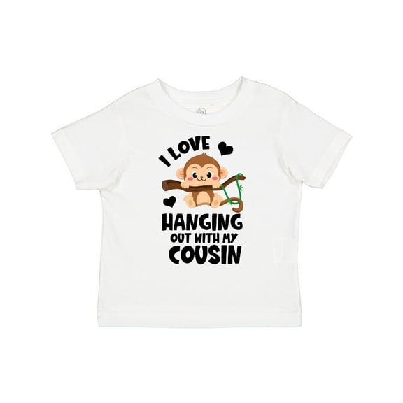 Inktastic Monkey I Love Hanging out with My Cousin Boys or Girls Toddler T-Shirt