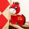 thumbnail image 6 of 2026 Year of The Horse Plush Toy, Auspicious Chinese Lunar New Year Zodiac Mascot Ornament, Lunar New Year Gift Blessing Souvenir (Smiling Horse), 6 of 10