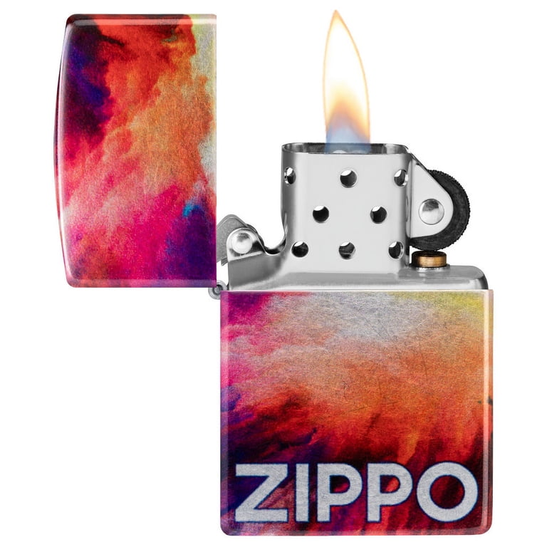 Zippo 48982 Tie Dye Design 540 Tumbled Chrome Windproof Lighter