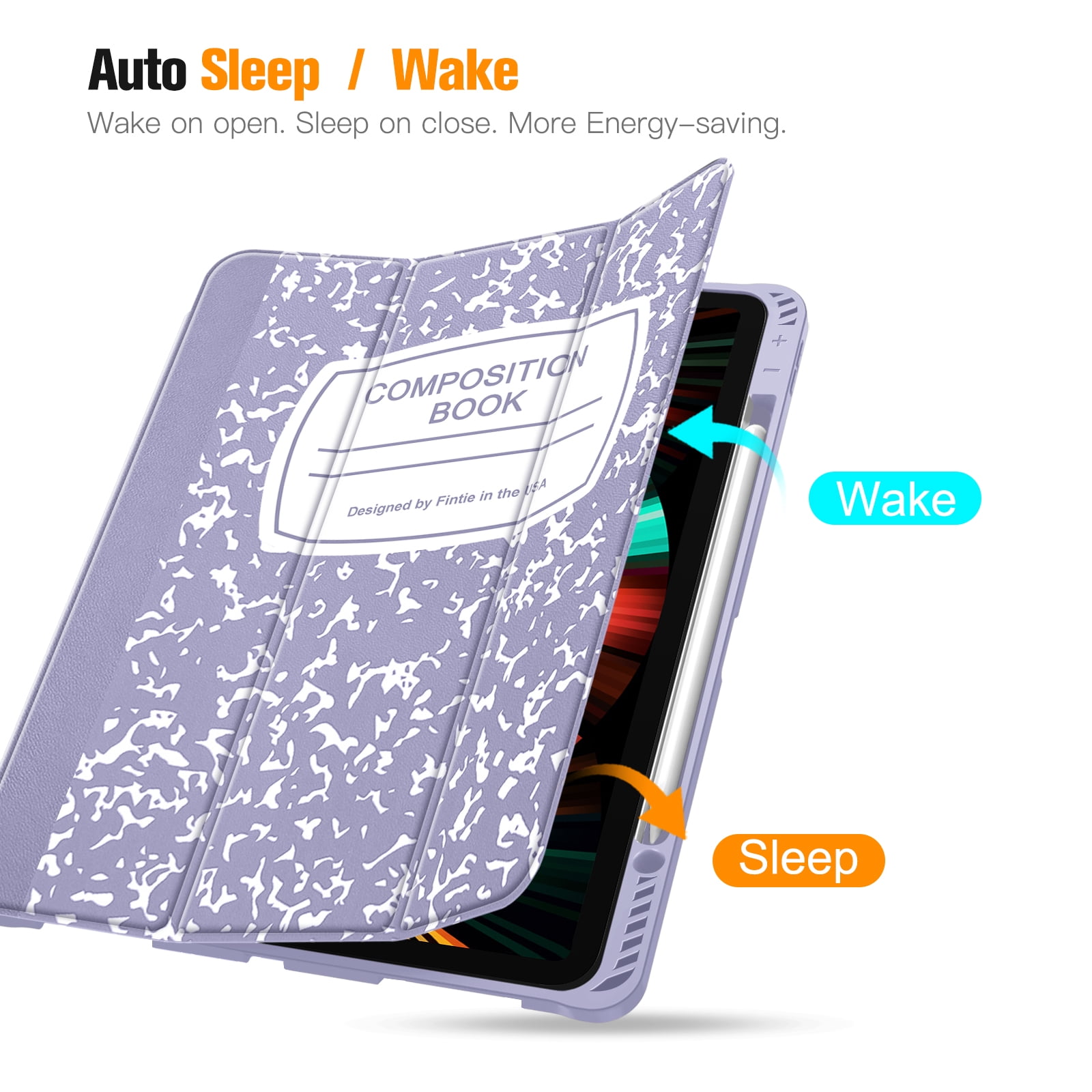 Fintie TPU Case with Pencil Holder for iPad Pro 12.9-inch 5th/4th/3rd Generation - Slim Soft TPU Protective Cover with Auto Wake/Sleep for iPad Pro 12.9 (2021/2020/2018)