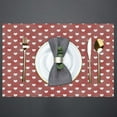 thumbnail image 3 of Valentine''s Day Romantic Heart Placemats Set of 6 Fabric Placemats Square Placemat for Kitchen Table Heat Resistant, Easy to Clean Table Placemats 12x18 Inch, 3 of 5