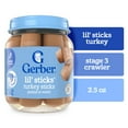 thumbnail image 4 of (4 pack) Gerber 3rd Foods Mealtime for Baby Lil' Sticks, Turkey, 2.5 oz, Jar, 4 of 17