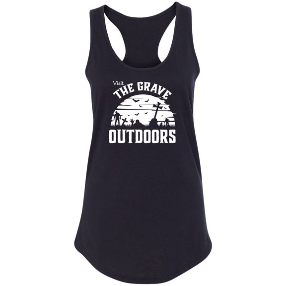 Visit The Grave Outdoors Racerback Tank