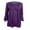 Purple, variant on kakina CMSX Women's Dressy Tops Flared Sleeve Pleated T-Shirt Top Bottoming Shirt Three Quarter Sleeves Blouse Purple, L