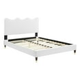 thumbnail image 2 of Modway Current Modern Style Performance Velvet Full Platform Bed in White, 2 of 12
