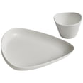 thumbnail image 1 of 1 Set Shaped Salad Plate Irregular Porcelain Plates Food Storage Plate with Sauce Cup, 1 of 8