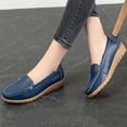 thumbnail image 4 of GERsome Womens Loafers Slip On Dress Shoes Round Toe Comfort Casual Walking Flats Shoes, Dark Blue Size 6.5, 4 of 6