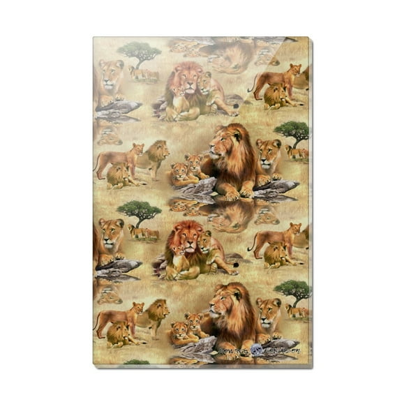 Lions African Animal Family Pride Pattern Rectangle Acrylic Fridge Refrigerator Magnet