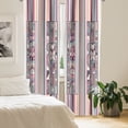 thumbnail image 2 of Ambesonne Bear 4-Panel Curtains, Delicate Pastel Road Stripes, 56"x95", Blush Blue Grey Ginger, 2 of 3