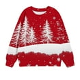 thumbnail image 4 of SwiftWear Kids Christmas Sweatshirts Boy Girl Xmas Tree Snowflake Pullover Long Sleeve Crewneck Top Winter Clothes for 1-12T, Red, 4 of 4