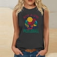 thumbnail image 2 of Débardeur pour Femmes Mode Décontractée Blouses Imprimées Baseball Col Rond T-Shirt Sans Manches, 2 of 4