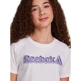 thumbnail image 4 of Reebok Girl's Athletic T-Shirt & Flutter Short, 2-Piece Set, Sizes 4-18, 4 of 10