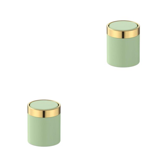 Bote de basura Wosthever acero inoxidable resistente y duradero Verde matcha 1.5L 2Conjunto