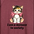 thumbnail image 3 of Instant Message - Menace To Society - Women's Lightweight French Terry Long Sleeve Shirt, 3 of 6