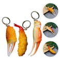 thumbnail image 4 of 3pcs Key Chains Crab Claw Shape Keychain Bag Pendant Fried Shrimp Key Ornament, 4 of 5