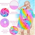 thumbnail image 5 of Nidoul Kids Hooded Towels for Girls, Unicorn Hooded Beach Towel for Kids, Soft & Absorbent Cotton Kids Poncho Towels for 3-8 Years, 24"x24", 5 of 6