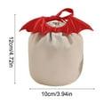 thumbnail image 3 of Aursykel Halloween Gift Bag Candy Bag with Unique Drawstring Closure for Parties and Decor Suit Storage Solution for Small Items and Halloween Treats 4.7in White, 3 of 6
