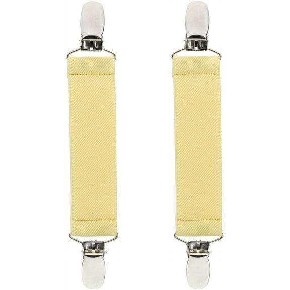 Hold'em Boot Straps Elastic Extra Strong Metal Clip Made in USA Comfortable and Easy to Use Keeping Pants Smoothly and Nicely Tucked in Boots 4 Inch - Banana