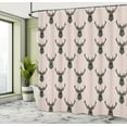 thumbnail image 4 of Ambesonne Deer Shower Curtain, Hipster Print of Funny Animal, 69"Wx84"L, Pale Salmon, 4 of 4