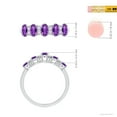 thumbnail image 4 of ANGARA Natural 1 Ct. Amethyst with Diamond Non Eternity Wedding Ring in 14K White Gold for Women (Ring Size: 7), 4 of 9