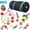 Black, variant on Semfri 21 pcs Cat Toys Kitten Toys Assortments Tunnel Interactive Cat Teaser Fluffy Mouse Crinkle Balls for Cat