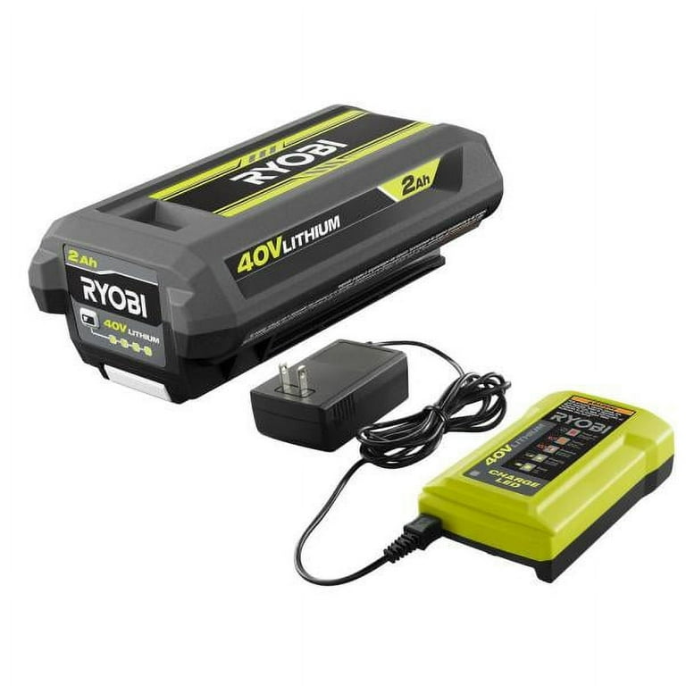 RYOBI RY40560 10 in. 40 Volt Lithium Ion Cordless Battery Pole Saw 2.0 Ah Battery and Charger Included Walmart