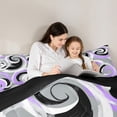 thumbnail image 5 of Homewish Geometric Stripes Lines Bedding Comforter Set 2pcs for Kids Children Teens,Abstract Spiral Twin Comforter Sets Microfiber,Minimalist Mid Century Breathable Bedding Set,Super Cozy Room Decor, 5 of 8