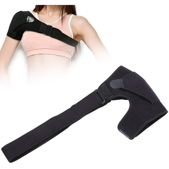 Shoulder Brace Rotator Cuff Support Wrap for Men Women, Adjustable Breathable Shoulder Immobilizer for Dislocated AC Joint, Labrum Tear Shoulder Pain Relief