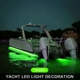 thumbnail image 2 of 16ft Waterproof LED Marine Boat Yacht Deck Pontoon Light Green+Remote Control, 2 of 10
