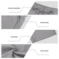 thumbnail image 6 of BLTIBY Mens Summer Linen 2 Piece Outfits V Neck Short Sleeve T-Shirts and Drawstring Shorts Casual Loose Beach Loungewear with Pockets Dark Gray L, 6 of 9