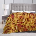 thumbnail image 4 of Tomato Spaghetti Blanket Gifts For Kids Adults - Lightweight Throw Blanket For Bedroom Living Room Decor Soft Fuzzy Fleece Cozy Plush Bed Couch 40"X30", 4 of 7