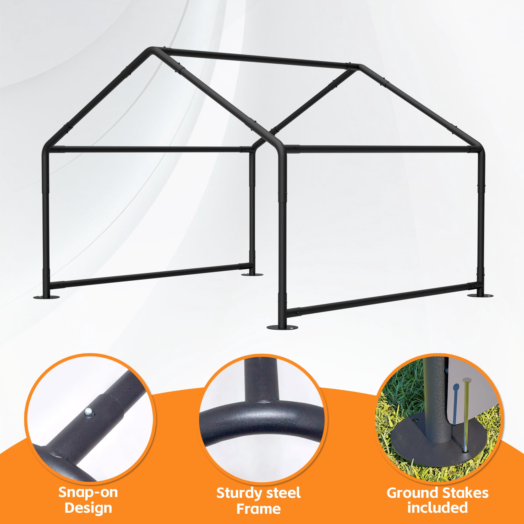 4' x 4' Extra Large Outdoor Dog House Tent, 3-Side Breathable Mesh Windows Pet Shelter with Canopy, UPF 50+ Waterproof Oxford Fabric, Steel Frame & Ground Stakes for Dogs Cats Livestock