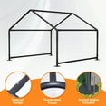 thumbnail image 5 of Large Outdoor Dog House Tent with 3-Sided Mesh Windows, Sun Rain Cover Pet Shelter with Canopy and Ground Stakes for Dogs, Cats, Livestock, 4' x 4' x 3.3', 5 of 12