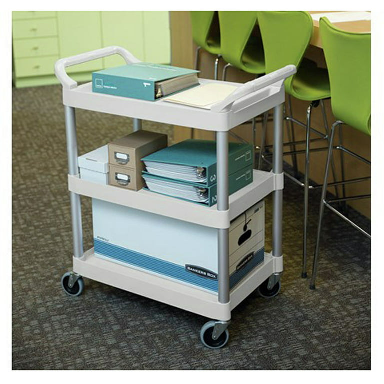 Rubbermaid Commercial 3-Shelf Utility Service Cart - RCP342488PM 
