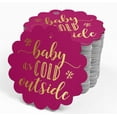 thumbnail image 4 of Inkdotpot Pack Of 50 Real Gold Foil Paper Tags Baby It's Cold Outside Baby Shower Favor Hang Tags, 4 of 6