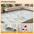 thumbnail image 5 of FairOnly 5'x7' Grey Machine Washable Area Rugs for Living Room Modern Abstract Soft Low Pile Rugs for Bedroom, 5 of 7