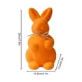 thumbnail image 6 of 3 Pcs Easter Flocked Bunnies Figurine with Bow tie 7.8" Flocking Rabbit Tabletop Ornament for Easter Centerpieces for Spring Home Office Table Decor, Party Supplies Gifts for Friends, 6 of 6