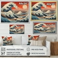 thumbnail image 4 of Designart "The Red Great Wave A Masterpiece from Kanagawa V" Nautical & Beach Floater Framed Canvas Print, 4 of 7