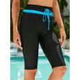 thumbnail image 3 of Women's Swimming Shorts Bottom for Women Quick Dry Swimming Beach Shorts Mid-Long Capris, 3 of 8