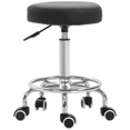 thumbnail image 1 of Tabouret de Salon Pivotant Réglable, Chaise de Tatouage à Roulettes Hydraulique, Noir, 1 of 10