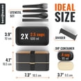 thumbnail image 3 of Bentoheaven Premium Bento LunchBox para adultos, 2 compartimentos 40oz Con Cubiertos, palillos y recipiente para salsas, 3 of 7