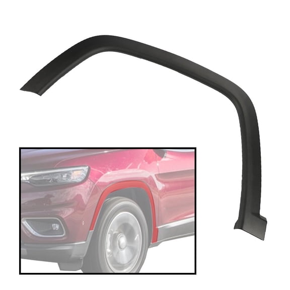 PIT66 Fender Flare Fit for Accessories 2017-2022 Jeep Compass 1Pcs Front Left Wheel Fender Flare Molding Textured Black