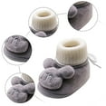 thumbnail image 5 of Dakaela Baby Booties Newborn First Walkers Shoes Infant Boys Girls Sock Boots Knit Cute Toddler Non Slip Winter House Shoes Grey, 5 of 6